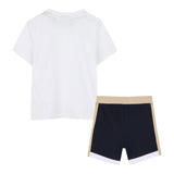 Boss Completo 2 Pezzi T-Shirt-Bermuda per Neonato J52119 BIANCO/BLU BOSS 