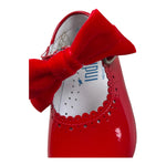 Indice Ballerina Tinta Unita con Fibia E Fiocco per Neonata 346 ROSSO INDICE 