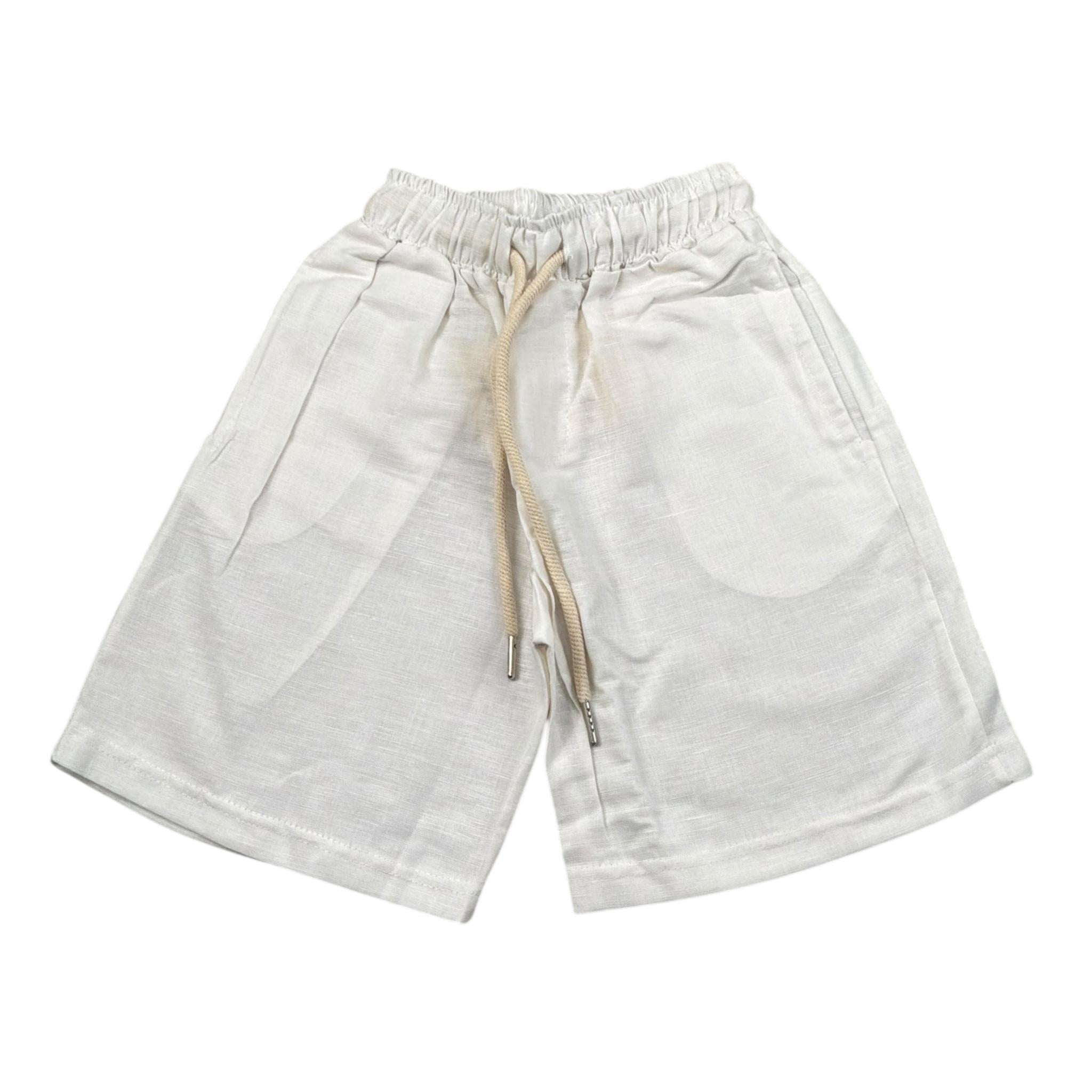 Louis Dieudonne' Bermuda Tinta Unita con Elastico In Vita per Bambino BERNLINJ PANNA LOUIS DIEUDONNE' 
