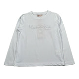 Mariuccia Shirt Girocollo tinta unita con Stampa Brillantinata Bianco per Neonata MBFW23T209N BIANCO MARIUCCIA 