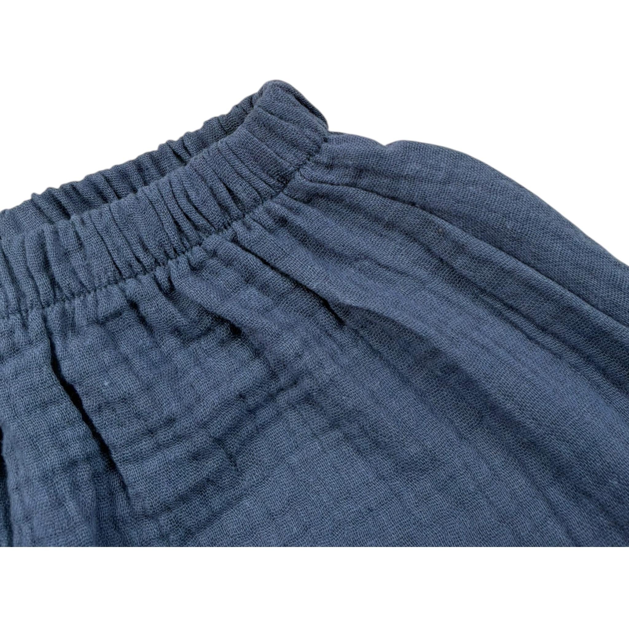 Petit Indi Bermuda Tinta Unita con Elastico In Vita per Neonato BL BLU PETIT INDI 