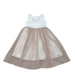 Magil Abito Cerimonia Bicolore Giromanica per Bambina HN20034J BIANCO MAGIL 