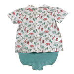 Juliana Completo 2 Pezzi Camicia-Salopette per Neonato 24201 BIANCO/VERDE JULIANA 