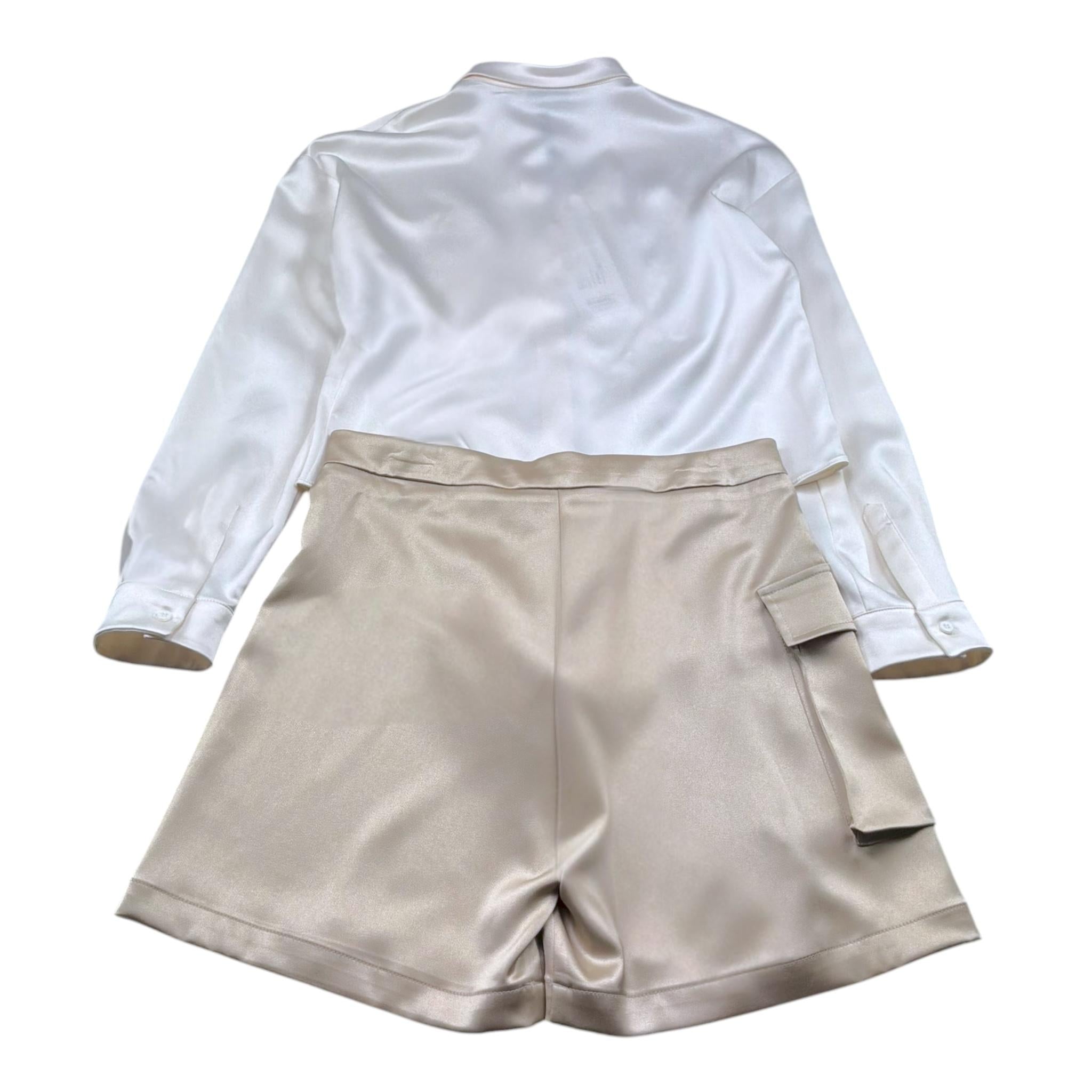 Gaelle Completo 2 Pezzi Camicia-Short Bicolore per Bambina 2745CY00360X PANNA/ORO GAELLE 