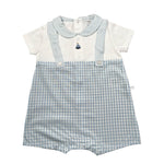 Laranjinha Pagliaccetto Bicolore con Stampa per Neonato 92909V5766R73 BIANCO/AZZURRO LARANJINHA 