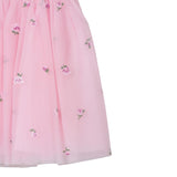 Simonetta Abito Cerimonia Tinta Unita con Paillettes per Bambina SU1B82 ROSA SIMONETTA 