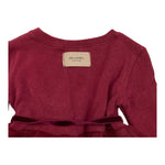 @MADILLY abito tinta unita manica lunga con tulle Bordeaux per Neonata 01908N BORDEAUX @MADILLY 
