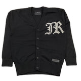 JOHN RICHMOND cardigan tinta unita con logo Nero per Bambino RBA25012CD NERO JOHN RICHMOND 