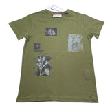 Cesare Paciotti T-Shirt Girocollo Tinta Unita con Stampa per Bambino TSP5152J VERDE CESARE PACIOTTI 