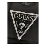 GUESS shirt girocollo tinta unita con stampa Nero per Bambino J84I36K8HM0 NERO GUESS 