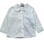 Trussardi Camicia Manica Lunga Tinta Unita con Logo per Neonata TIP26127CA BIANCO TRUSSARDI 