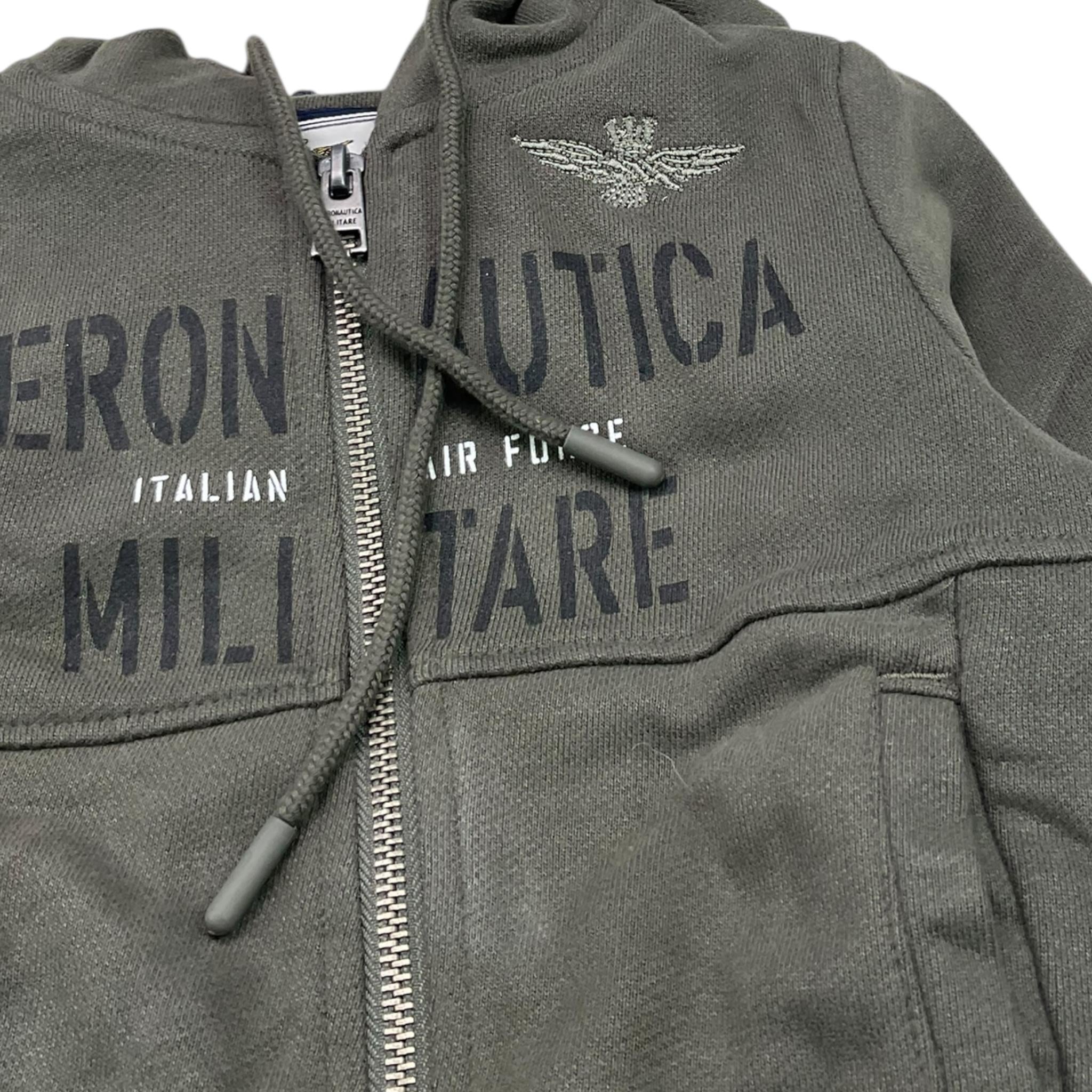 AERONAUTICA MILITARE completo 2pz felpa-pantalone tinta unita con stampa Verde per Neonato 242TF0002AJRF758N VERDE AERONAUTICA MILITARE 