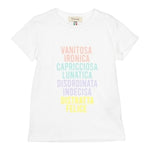 Dixie T-Shirt Tinta Unita Girocollo con Stampa per Bambina MBC5030G39 BIANCO DIXIE 