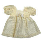 Lalalu' Abito Tinta Unita con Fantasia A Righe per Neonata VTL303P GIALLO LALALU' 