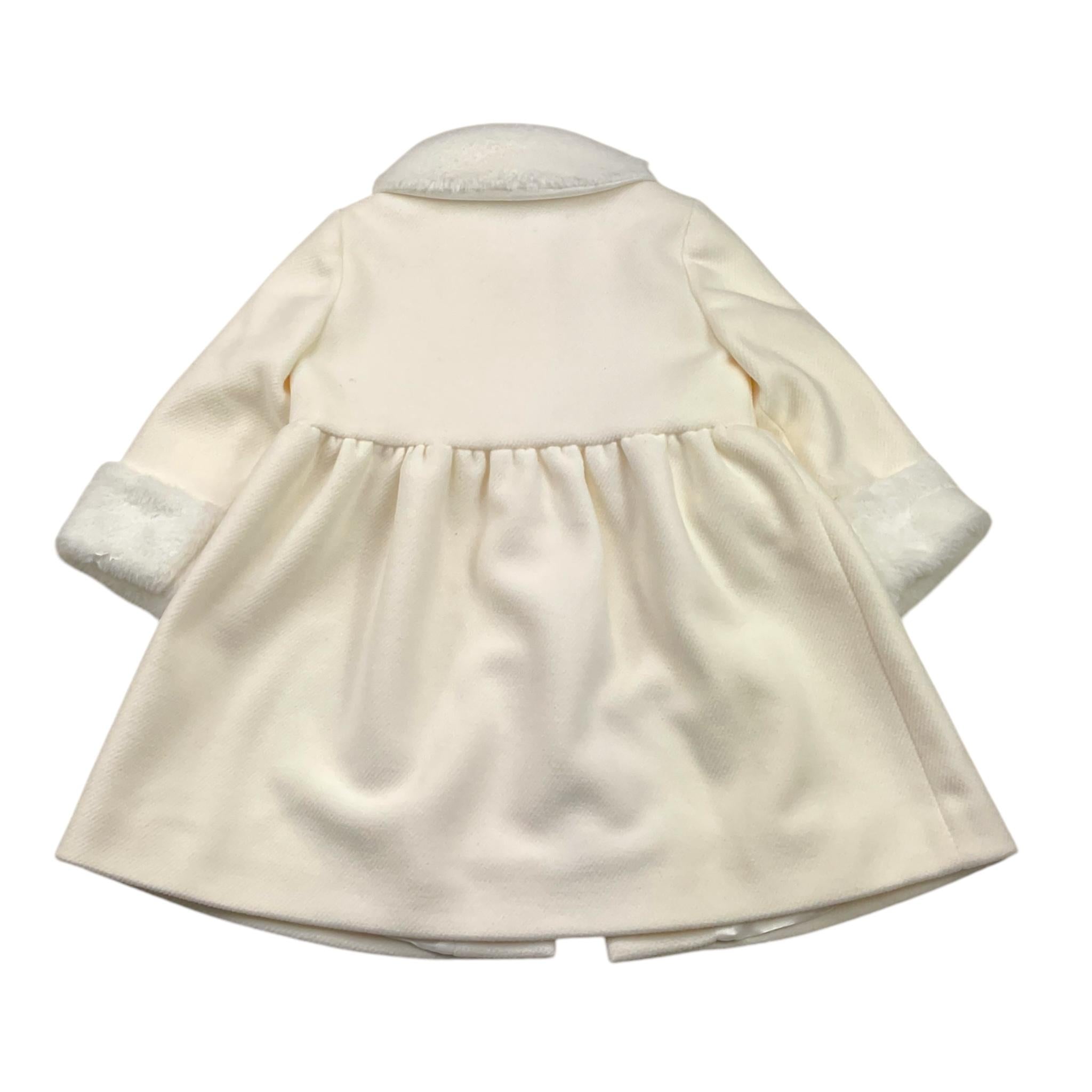 COLORI CHIARI cappotto tinta unita con pelliccia Bianco per Neonata FN117905 BIANCO COLORI CHIARI 