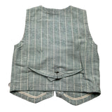 Zhoe & Tobiah Gilet Tinta Unita Con Fantasia A Righe Verde Per Bambino