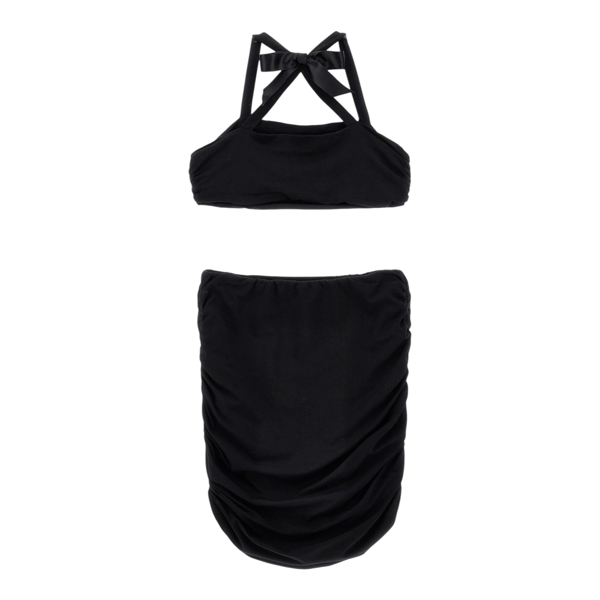 Philosophy Completo 2 Pezzi Top-Gonna Tinta Unita per Bambina I1E500 NERO PHILOSOPHY 