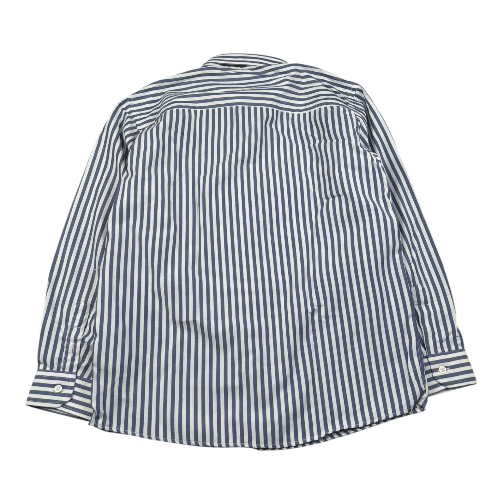 Never Too Camicia tinta unita con Fantasia A Righe Blu per Bambino NT1909R BLU NEVER TOO 