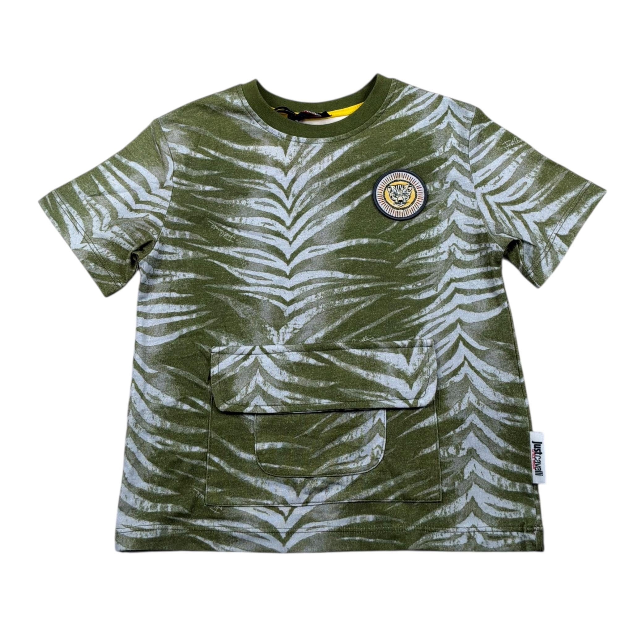 Just Cavalli T-Shirt Girocollo Stampa Fantasia per Neonato JIP26091TS VERDE JUST CAVALLI 