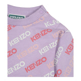 KENZO abito manica lunga tinta unita con stampe logo Lilla per Neonata K60477 LILLA KENZO 
