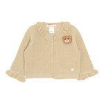 LIU JO cardigan tinta unita con applicazione orso Oro per Neonata HF4050 ORO LIU JO 