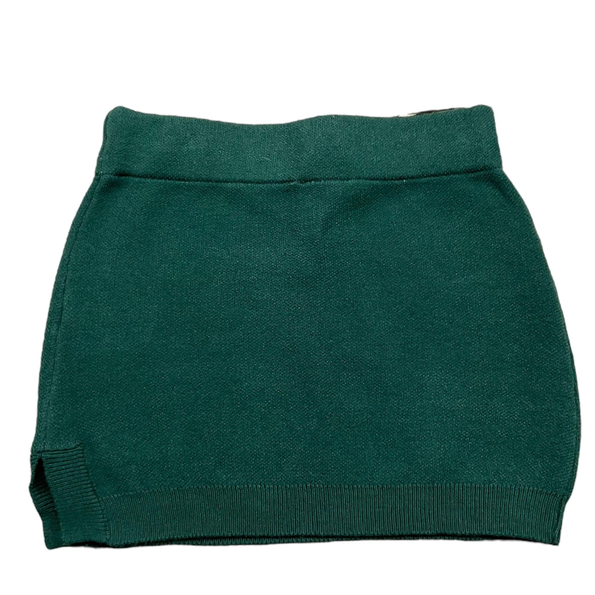 MARC ELLIS gonna in maglia tinta unita con logo Verde per Bambina JMJSK00099 VERDE MARC ELLIS 