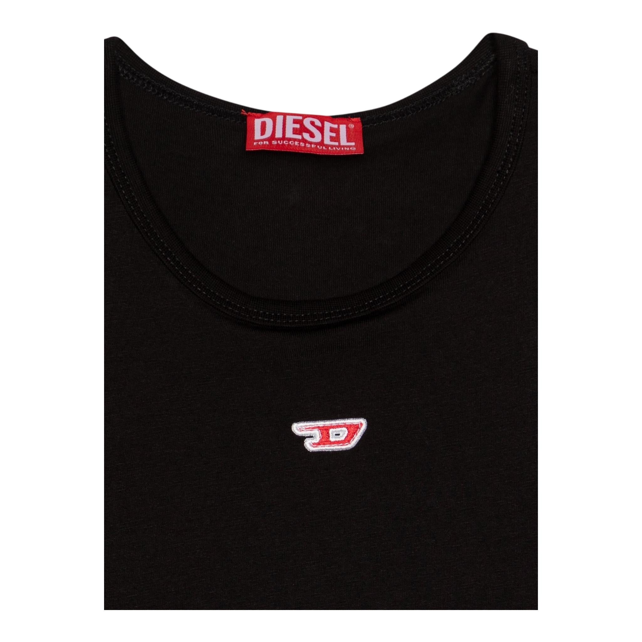 Diesel Canotta Tinta Unita con Logo per Bambina J02238 NERO DIESEL 