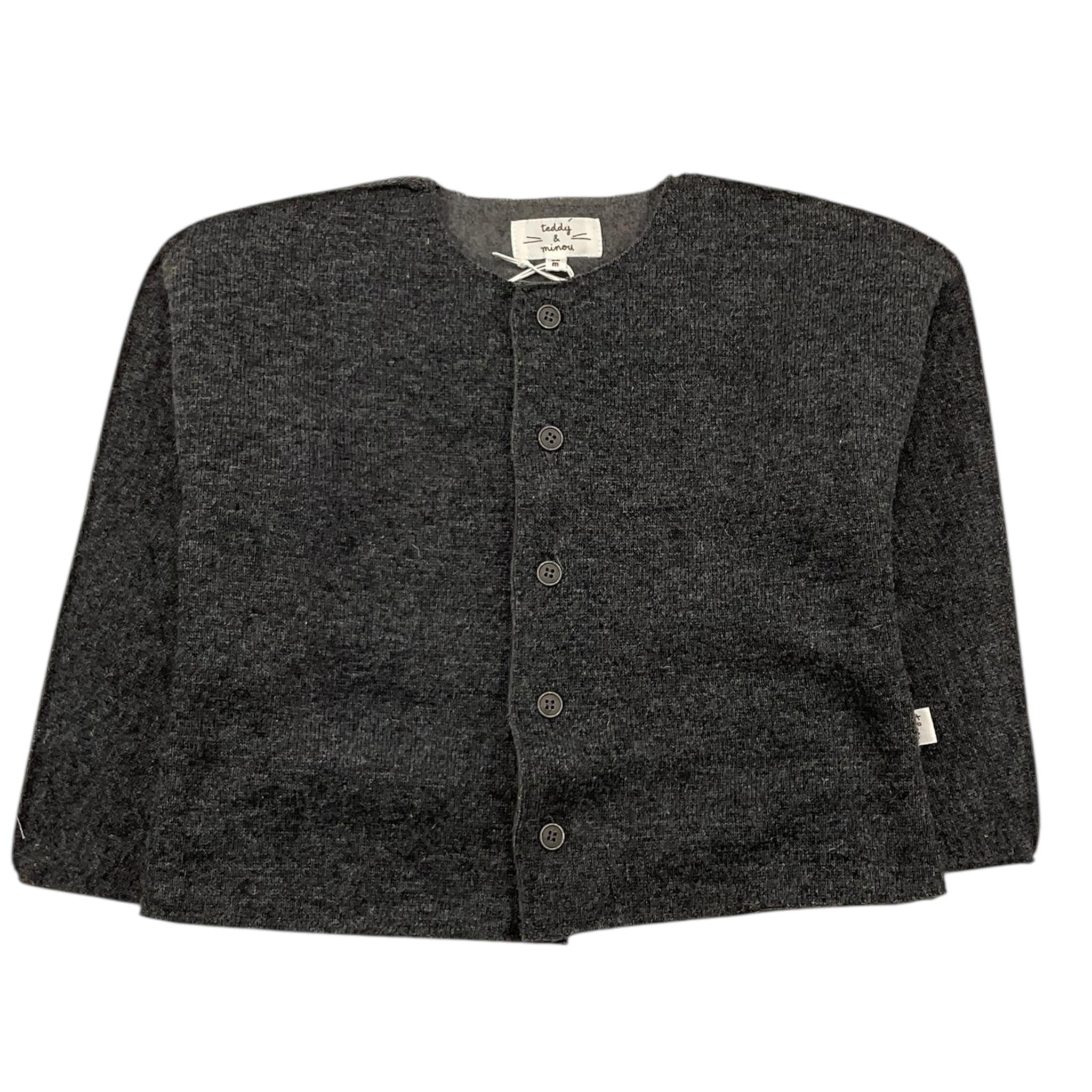 TEDDY E MINOU cardigan tinta unita con bottoni Grigio per Neonato I23GD001M0133 GRIGIO TEDDY E MINOU 