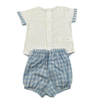 Calamaro Completo 2 Pezzi T-Shirt-Culotte per Neonato 17707 BIANCO/AZZURRO CALAMARO 