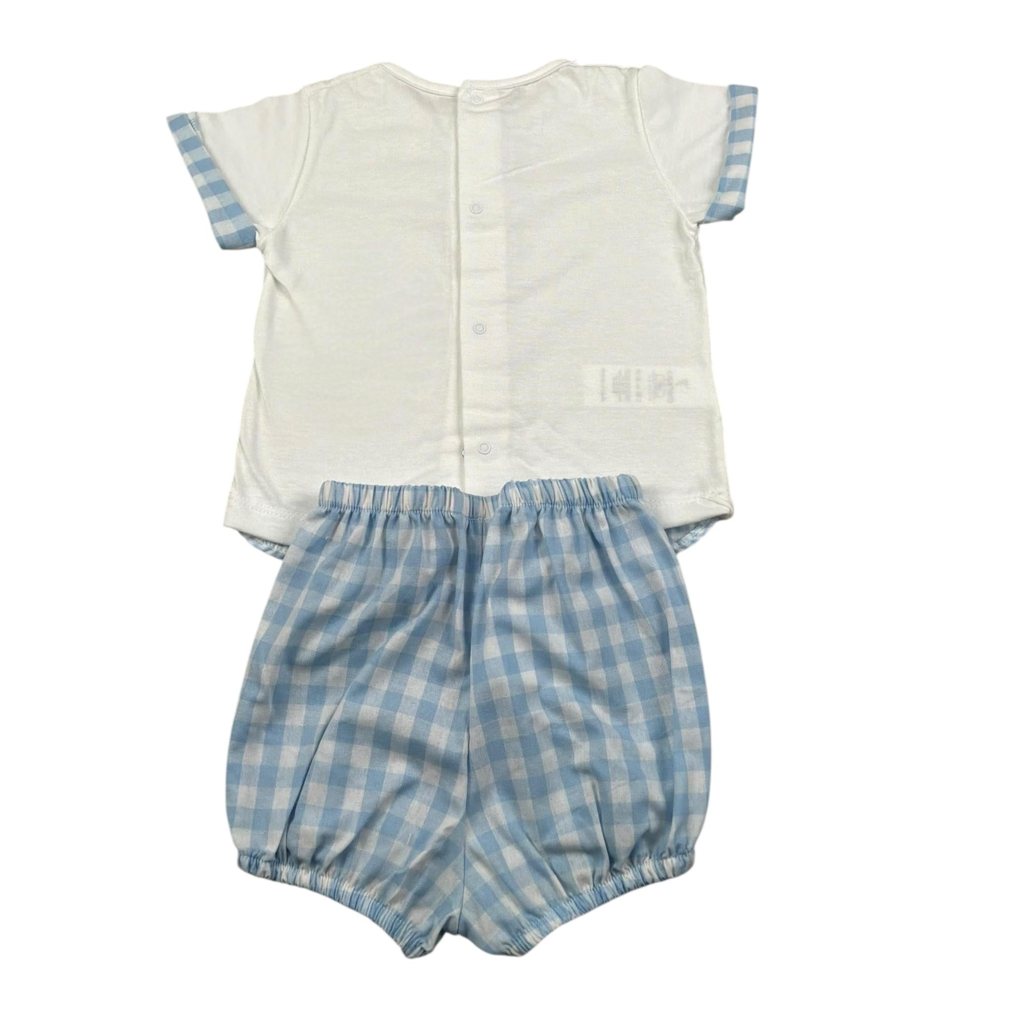 Calamaro Completo 2 Pezzi T-Shirt-Culotte per Neonato 17707 BIANCO/AZZURRO CALAMARO 