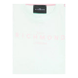 John Richmond T-Shirt Girocollo Tinta Unita con Stampa per Neonata RIP25002TSXXN VERDE ACQUA JOHN RICHMOND 