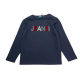 Liu Jo Shirt Girocollo Tinta Unita con Stampa per Bambino QF3106 BLU LIU JO 