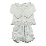 Paz Rodriguez Completo 2 Pezzi Maglia-Culotte Tinta Unita per Neonata 003122709 BIANCO PAZ RODRIGUEZ 