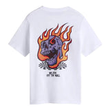 Vans T-Shirt Girocollo Tinta Unita con Stampa per Bambino VN000MKHWHT BIANCO VANS 