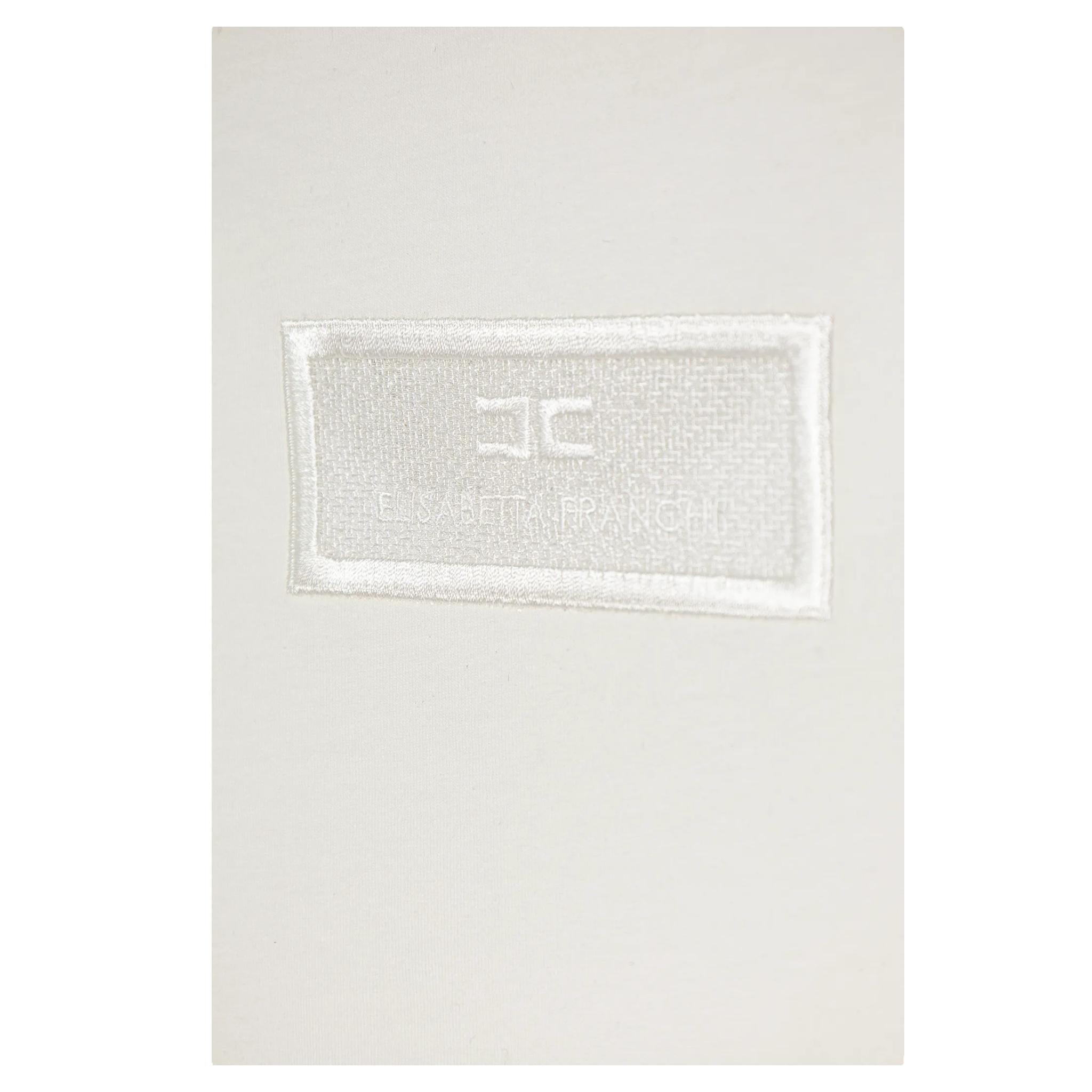 Elisabetta Franchi T-Shirt Girocollo Tinta Unita con Logo per Bambina EFTS235 PANNA ELISABETTA FRANCHI 