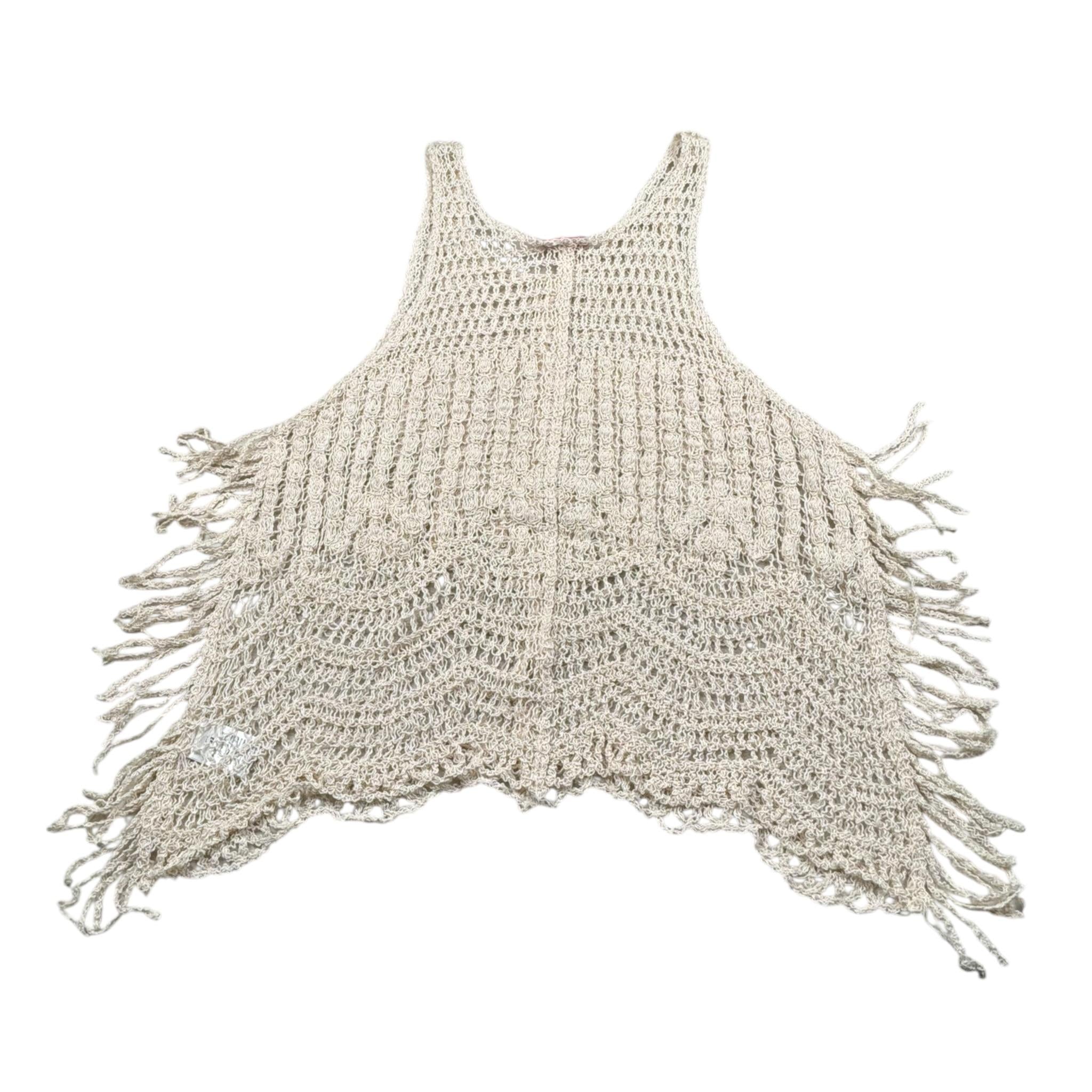 Kaos Top Traforato Tinta Unita per Bambina KS159 PANNA KAOS 