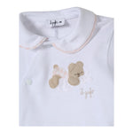 Il Gufo Pagliaccetto Mezza Manica Tinta Unita per Neonata P25TO218MF001 BIANCO IL GUFO 