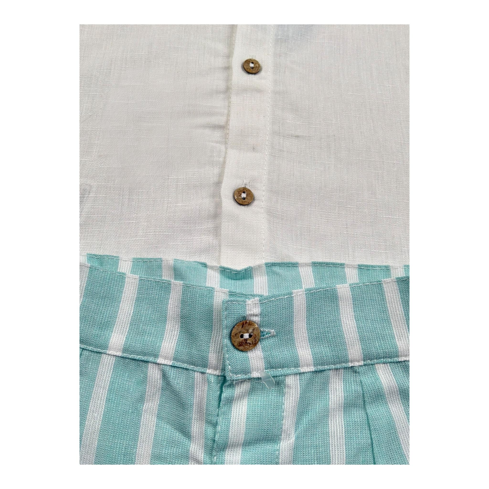 Juliana Completo 2 Pezzi Camicia-Bermuda per Neonato 25186 PANNA JULIANA 