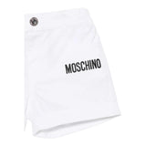 Moschino Bermuda Tinta Unita con Elastico In Vita per Neonato MUQ01J BIANCO MOSCHINO 