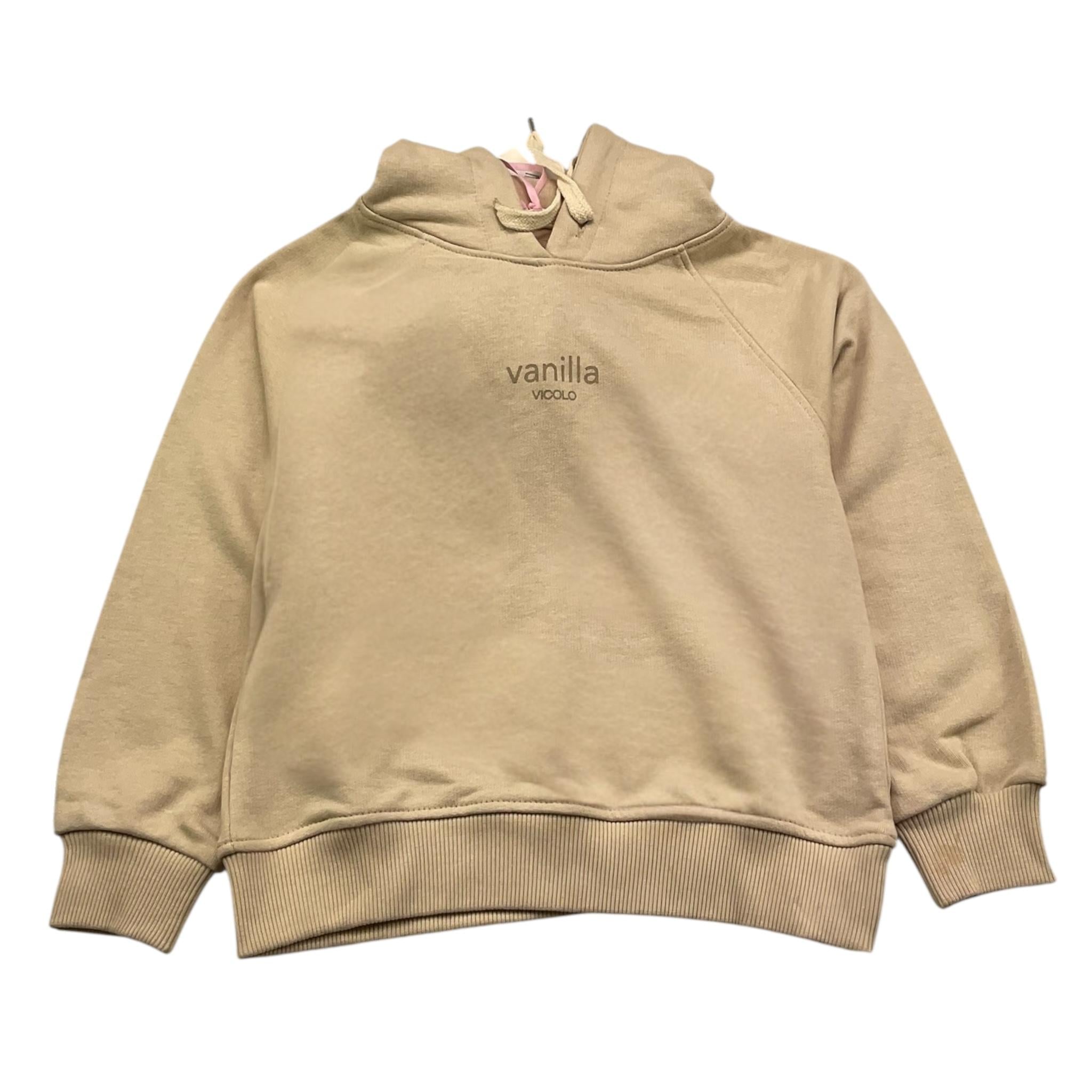 VICOLO felpa chiusa cn cappuccio tinta unita Beige per Bambina 3141F0723 BEIGE VICOLO 