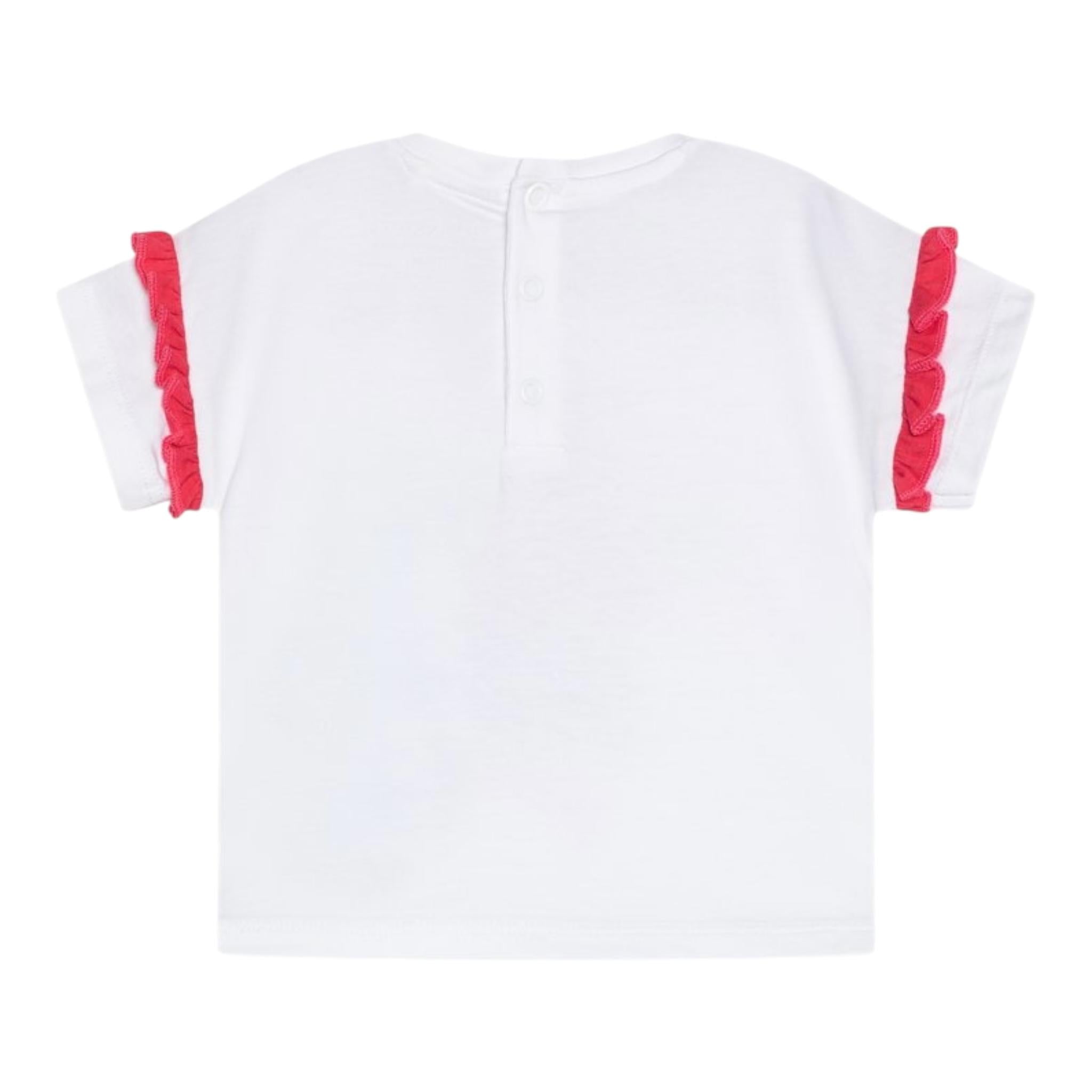 Guess T-Shirt Girocollo Tinta Unita con Stampa per Bambina K5RI12K6YW4XXJ BIANCO GUESS 