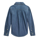 RALPH LAUREN camicia manica lunga in denim tinta unita Blu per Bambina 312698854001 BLU RALPH LAUREN 
