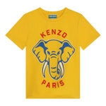 Kenzo T-Shirt Girocollo tinta unita Senape per Bambino K60357 SENAPE KENZO 
