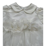 Colori Chiari Abito Mezza Manica tinta unita con Tulle Bianco per Neonata FN1053523232 BIANCO COLORI CHIARI 