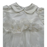 Colori Chiari Abito Mezza Manica tinta unita con Tulle Bianco per Neonata FN1053523232 BIANCO COLORI CHIARI 