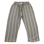 Petit Indi Pantalone Tinta Unita con Fantasia A Righe per Bambino SS25BK8229 BLU PETIT INDI 