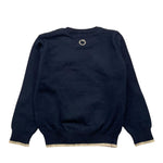 TRUSSARDI maglia girocollo tinta unita con stampa logo Blu per Neonato TIA24004MAX BLU TRUSSARDI 