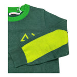 SUN68 maglia girocollo tinta unita con ricamo logo Verde per Bambino K44330JX VERDE SUN68 