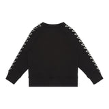 EMPORIO ARMANI felpa tinta unita girocollo con profili logati Nero per Bambino EB000017 NERO EMPORIO ARMANI 