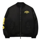 PHOBIA ARCHIVE giubbino tinta unita con zip e stampa Nero per Bambino PHK00695 NERO PHOBIA ARCHIVE 